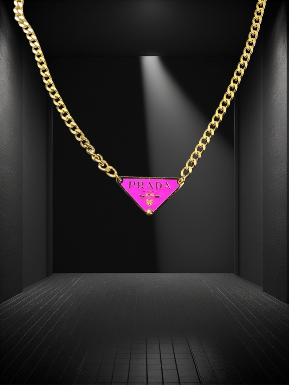 RARE Prada FUCHSIA Necklace